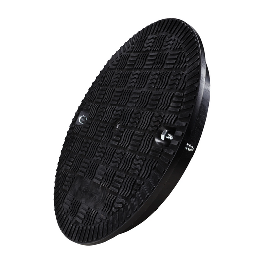 Black Round Plastic Pipe Cover by CloverPlast™ - 12/14 Inches Diameter, 3.3K lbs Load, for Corrugated Pipes
