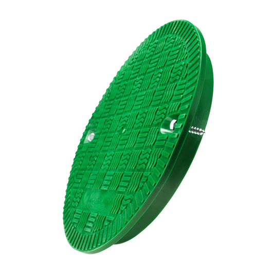Green Round Plastic Pipe Cover by CloverPlast™ - 12/14 Inches Diameter, 3.3K lbs Load, for Corrugated Pipes