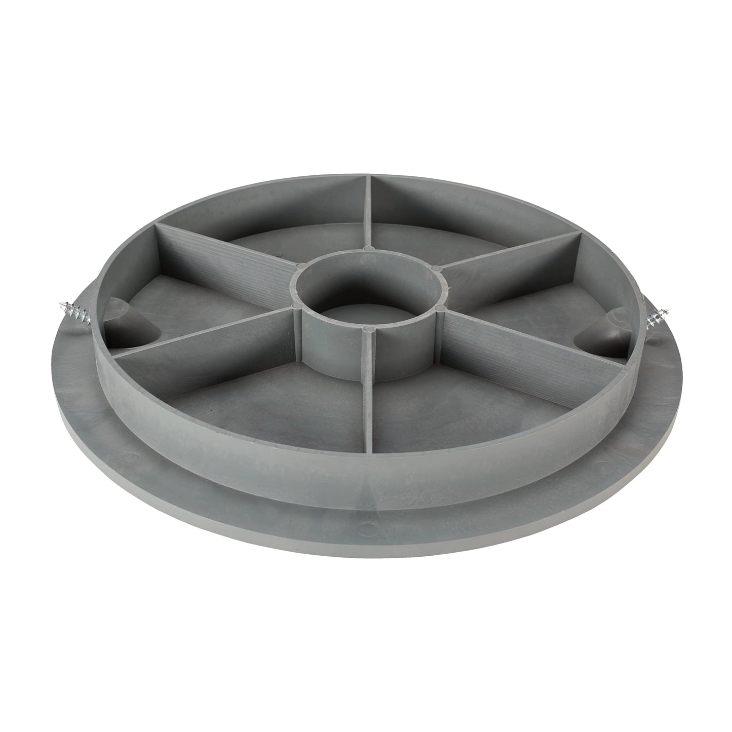 Gray Round Plastic Pipe Cover by CloverPlast™ - 12/14 Inches Diameter, 3.3K lbs Load, for Corrugated Pipes